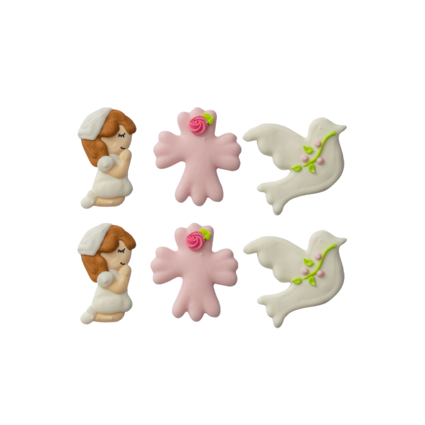 Decorazioni Zucchero Prima Comunione Girl Decora kit da 6pz