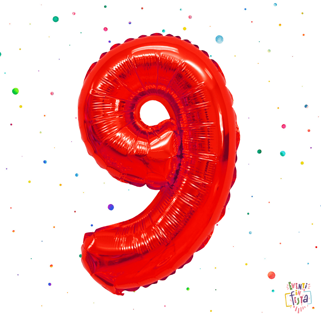 Numero in Elio con Base di Palloncini - Feste