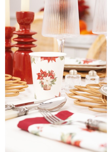 8 bicchieri 250 cc Stella di Natale