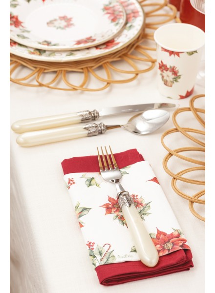 16 tovaglioli cm 33x33 Stella di Natale