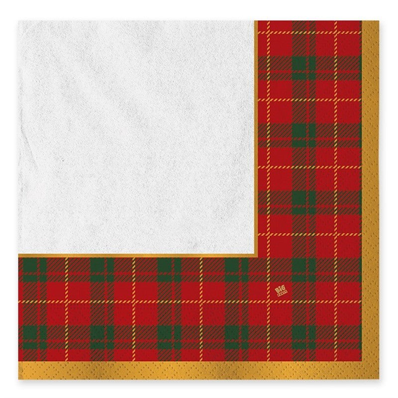 20 Tovaglioli carta cm 33 x 33 Tartan GIVI
