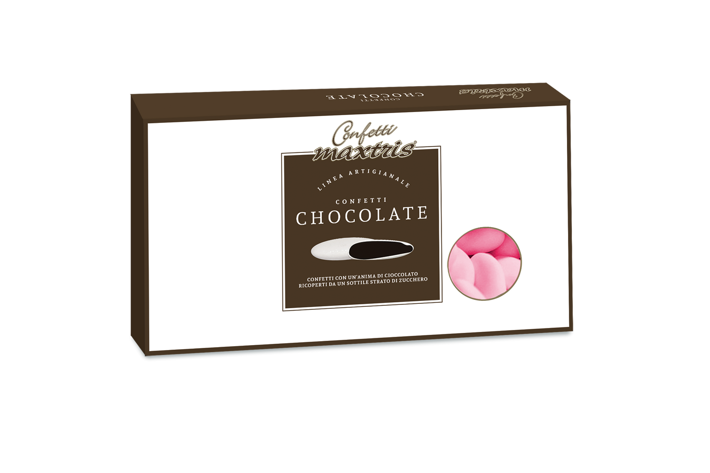 Confetti Maxtris Cioccolato Fondente Rosa 1kg Senza Glutine Pz1 a cf.
