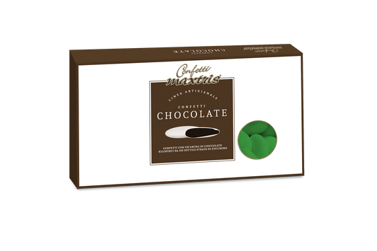 Confetti Maxtris Cioccolato Fondente Verde 1kg Senza Glutine Pz1 a Cf.