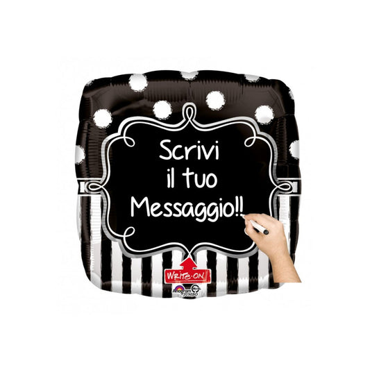 Palloncino Foil Lavagna Bianca e Nera JumboXL® 28"-Cm 71