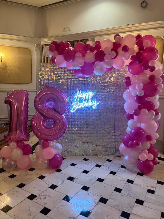 Allestimento palloncini 18 anni Personalizzabile con Arco e Numeri