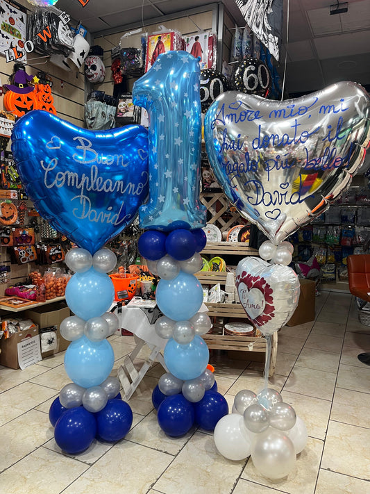 Allestimento palloncini Primo compleanno  personalizzabile