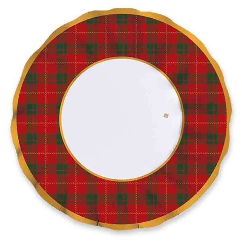 Piatto Fondo 24cm "Christmas Tartan" 6pz