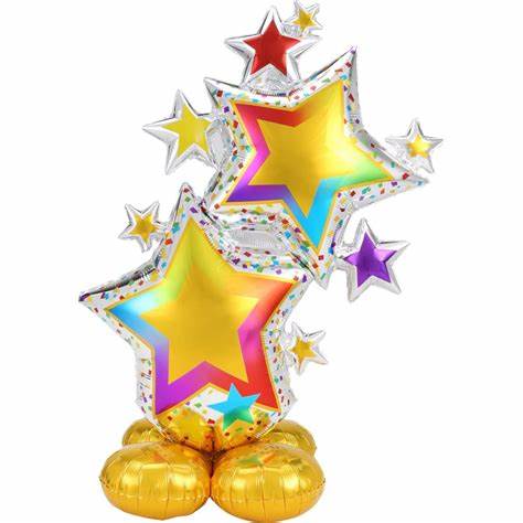 Palloncino in Foil 59" AirLoonz Stelle Multicolor 149 cm