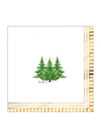 16 tovaglioli cm 33x33 Gold Trees