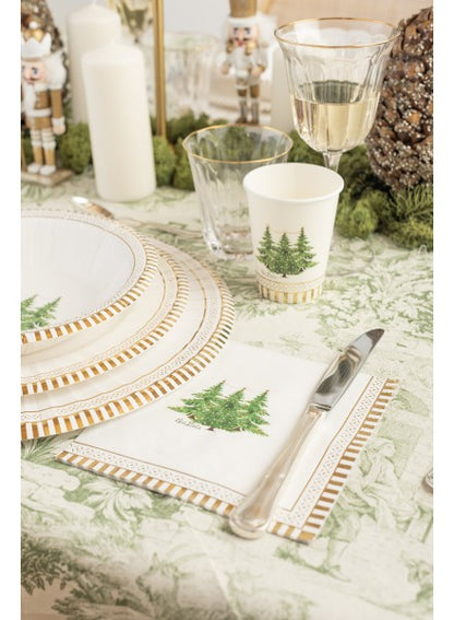 16 tovaglioli cm 33x33 Gold Trees