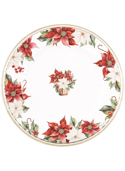 6 maxi piatti cm 33 Stella di Natale