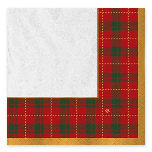 20 Tovaglioli  carta cm 33 x 33  Tartan GIVI