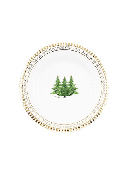 8 piatti cm 21 Gold Trees