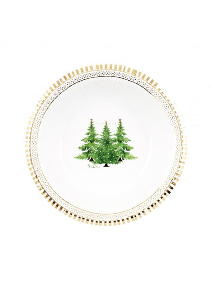 8 piatti cm 24 Gold Trees
