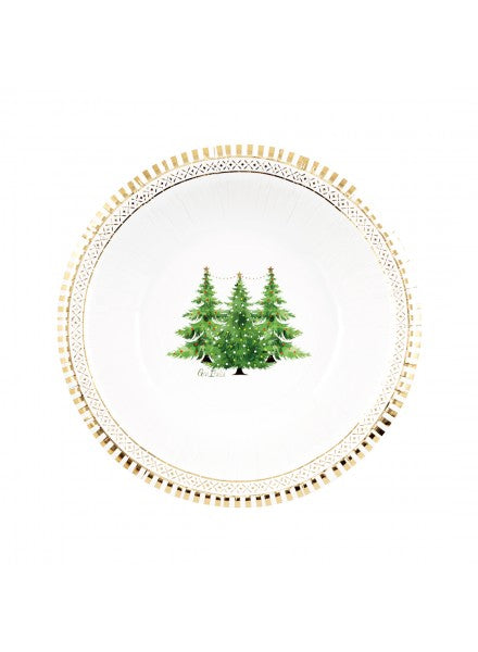 8 piatti cm 24 Gold Trees