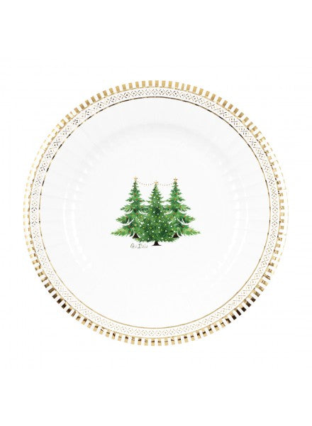 8 piatti cm 27 Gold Trees