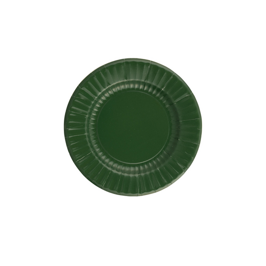 Piatto Carta Verde intenso cm21 pz8 a cf.